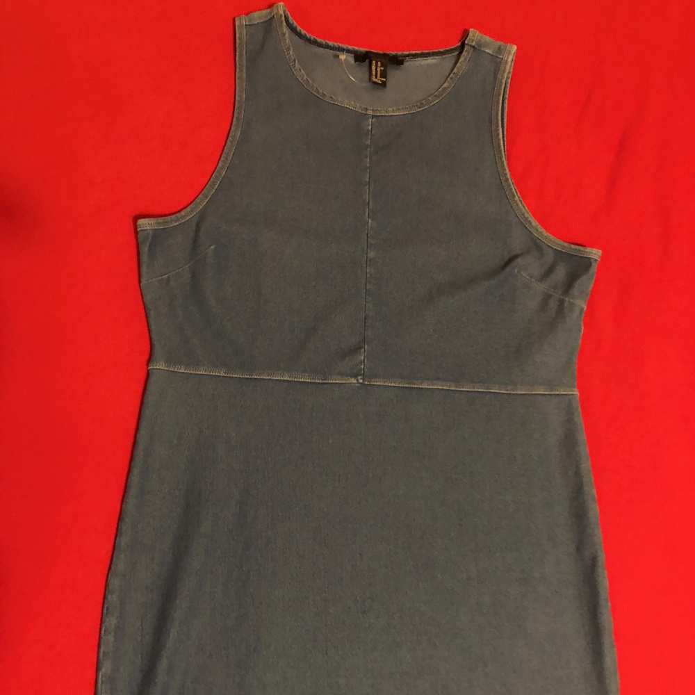 Forever 21 Denim Jumper Dress Size XL New